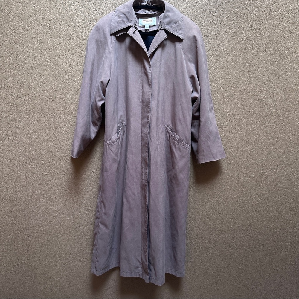 Vintage Talbots dark beige Hidden Button Up Removable Lined Trench Coat